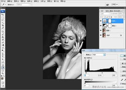 PS软件打造黑白性感美女头像图片 