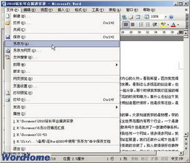 word怎么另存为文件,Word另存为文件：实用技巧和高效工作方式的完美结合