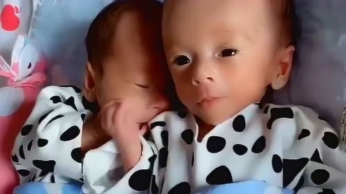 一对稀奇的大头双胞胎,两个人的眼睛都非常大,只是身体比正常婴儿虚弱 