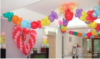 买了一堆的心形气球布置婚房,请问应该怎样布置,除了扎花还可以弄别的吗