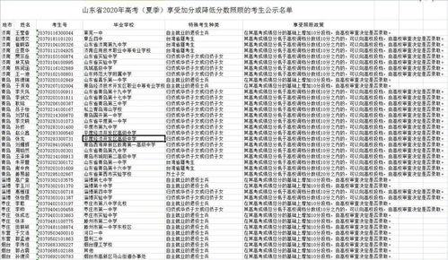 山东省高考享受照顾政策的考生公示名单发布