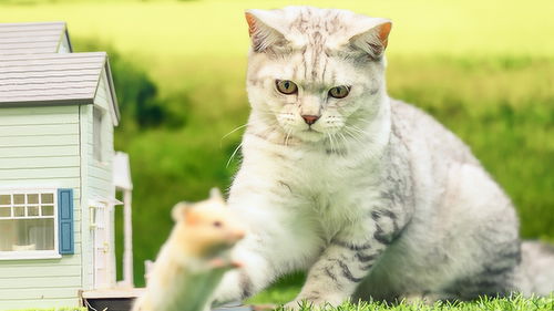 仓鼠冲破内心恐惧,居然和猫咪成了朋友,还有人说要磕猫鼠cp 