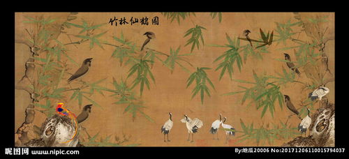 仙鹤和竹子组合在一起有什么意义？