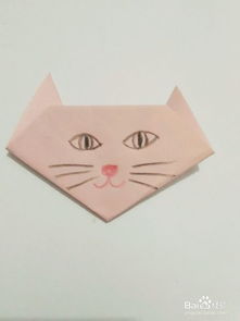 折纸小猫头怎么做 