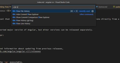 Visual Studio Code 插件之 Git History