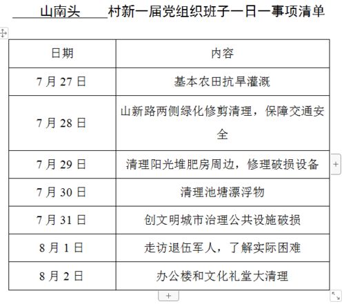 一日一事项 为民服务全心全意 干事创业一刻不停