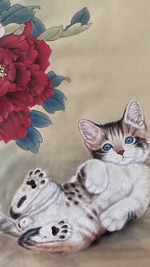 是花画的好还是小猫咪画的好 绘画 