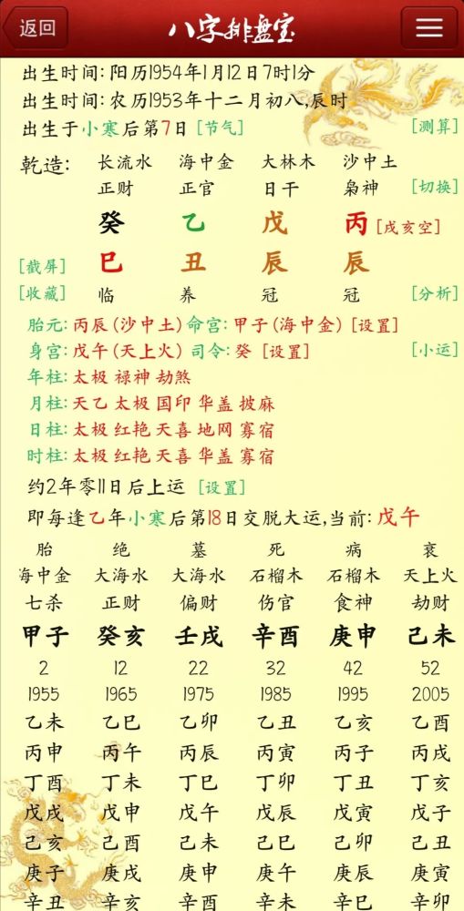 一村支书八字解析