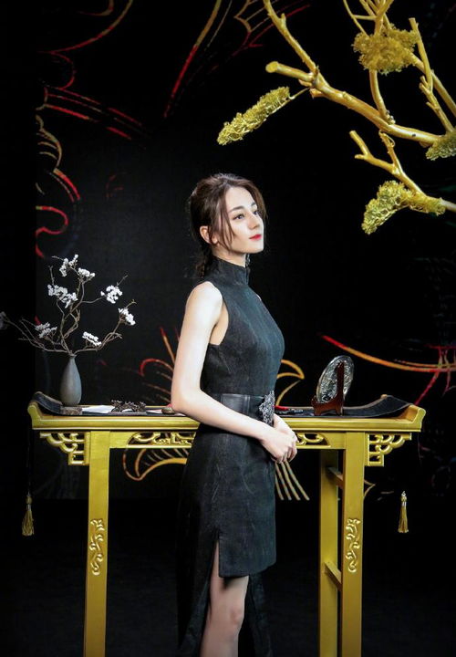 热巴黑色旗袍造型曝光,将古典东方美尽情展现,惊艳了时光