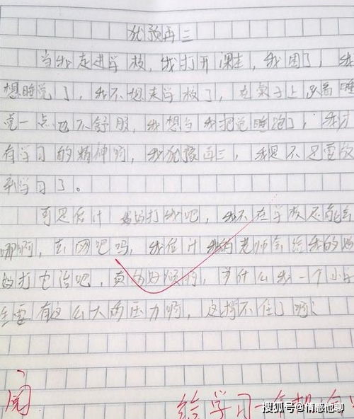 小学生作文 犹豫再三 ,老师看完无奈,评语 给学习一个机会吧