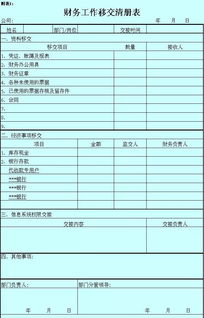 会计离职工作交接详细清单 适合所有企业 防止账目不清 责任不清