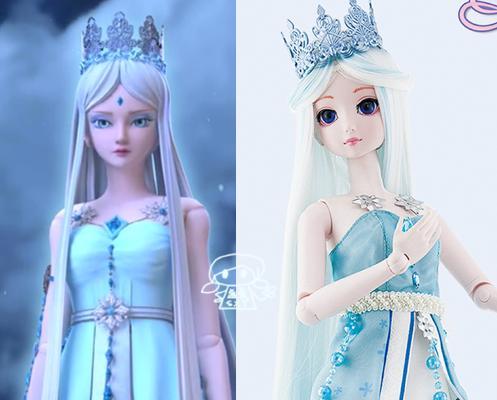 现实版三位叶罗丽公主的娃娃造型,灵公主依然很美,罗丽有点毁