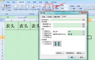 在EXCEL中怎么让表头在每一页都有显示 