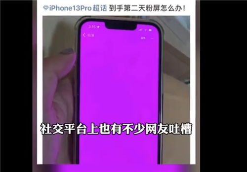 网友 这是过年 红包 吗 iPhone13粉屏投诉上热搜榜 