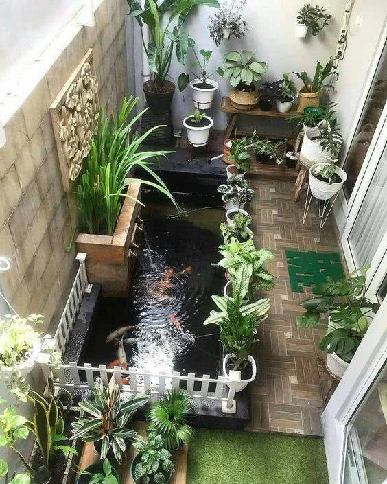 假如我有一个庭院,也要做这样的水景,真的太美了