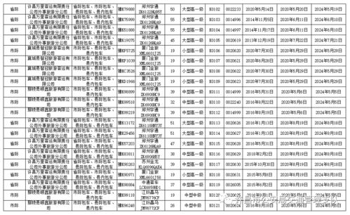 许昌春运包车 旅游 客车营运车辆信息公开