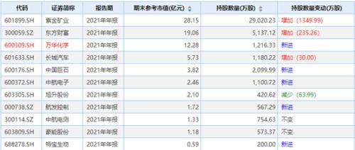 高毅私募*持有的股票