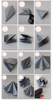 折纸柳树的折法图解,折纸柳树手工制作方法
