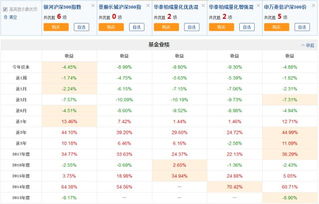 基金历史业绩涨跌幅度查询