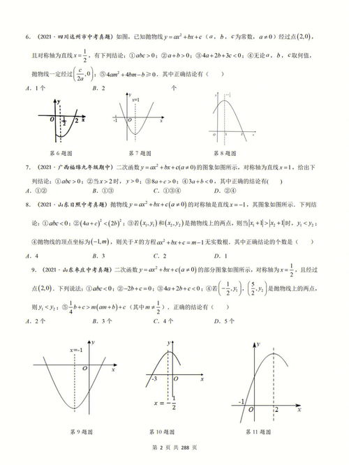 初中数学二次函数重难点题型总结 