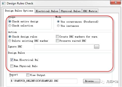 orcad的DRC检测参数设置的含义是什么 