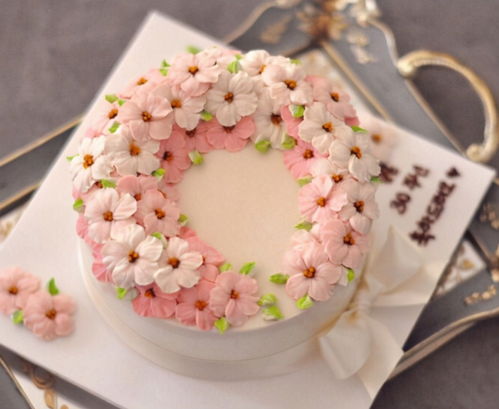 樱花蛋糕做法,樱花3寸小蛋糕的做法,第1张