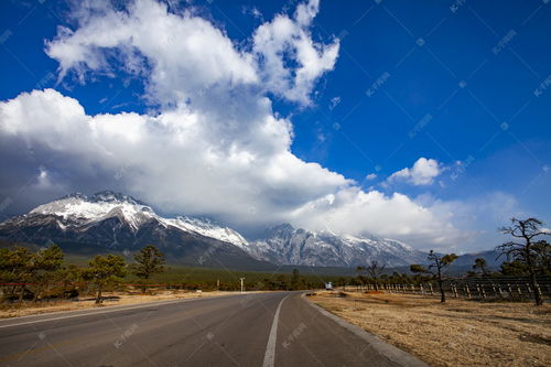 自然风光高山雪峰蓝天白云6高清摄影大图 千库网 