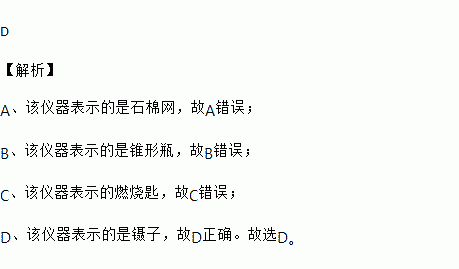 下列化学仪器对应的名称书写正确的是A. 石绵网 B. 椎形瓶C. 药匙 D. 镊子 题目和参考答案 青夏教育精英家教网 