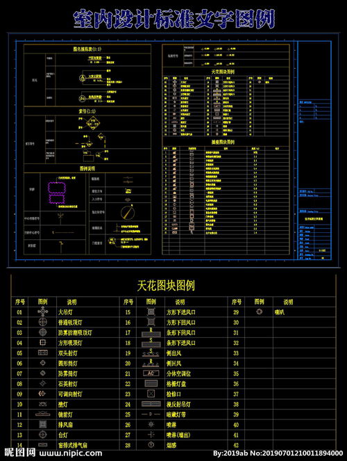 室内设计标准文字图例图片 