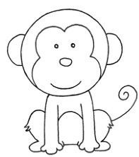 可愛的猴子簡筆畫