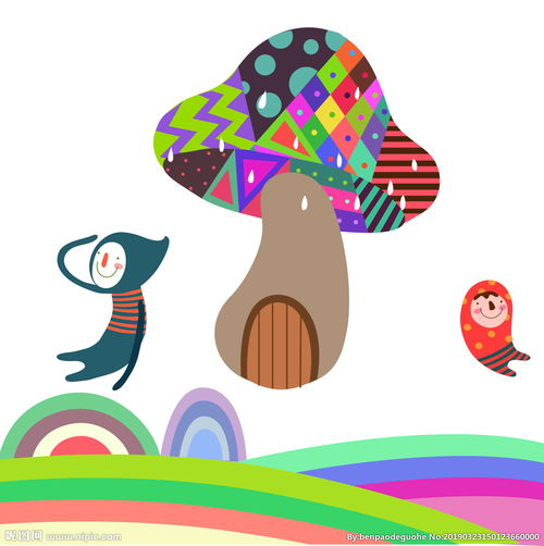 卡通手绘蘑菇图片 
