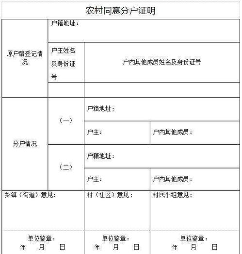农村户口簿分户条件上海,上海农村户口户