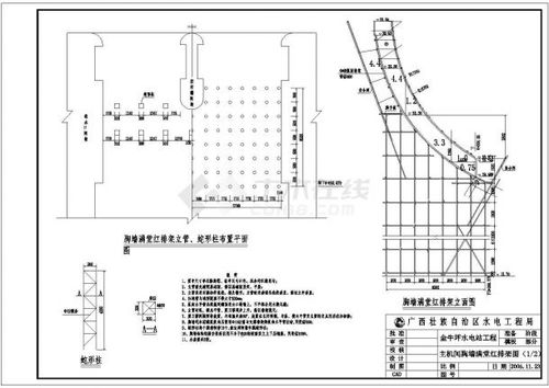 金牛坪水电站工程进水口胸墙模板施工图