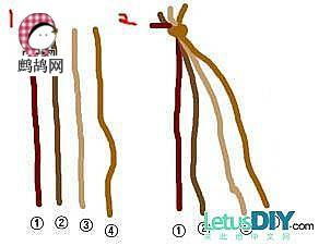 一种简单手绳的编织方法图解 