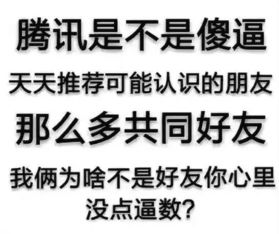 别推荐好友了,我俩共同好友一堆为啥没互加QQ不懂吗 