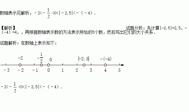 先把下列各数在数轴上表示出来.再按从小到大的顺序用 号把这些数连接起来 ﹣. ﹣2.5 .0.﹣2.﹣ ﹣4 题目和参考答案 精英家教网 