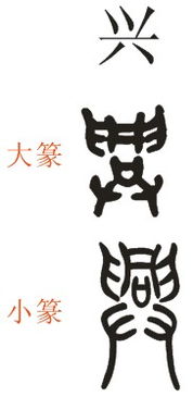 兴字大篆如何写 