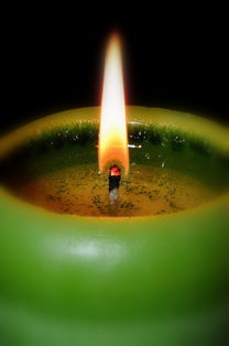 蜡烛,出现蜡烛,烛火,火焰,烧伤,火,热,绿色,发光,光明 