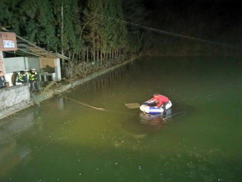 在凝冻路段开车掉进鱼塘,贵州一司机爬上车顶半小时获救