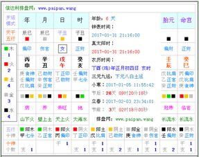 2017年1月31日21时16分出生的五行及时辰