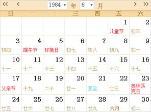 农历1984年5月27出生是新历的几号 