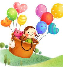 一个气球卡通图片