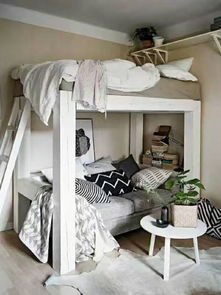 高架床节约空间 北柒家装饰设计案例 土巴兔西安装修网 