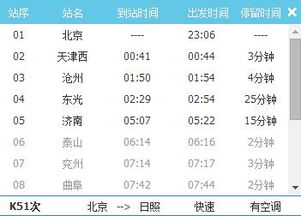 北京到济南火车时刻表,北京至济南火车时刻表：出行指南与详解-第2张图片