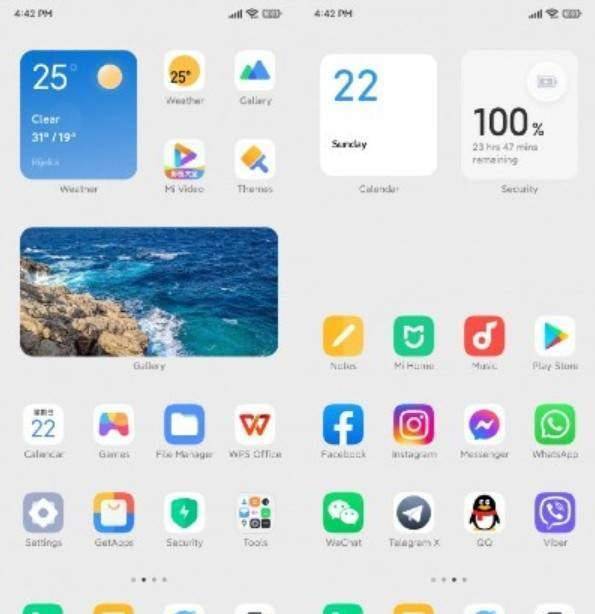 小米MIUI13系统的UI界面曝光 小部件设计果然成为了新潮流