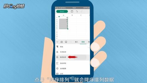 手机WPS Office表格数据如何使用升降排序功能 