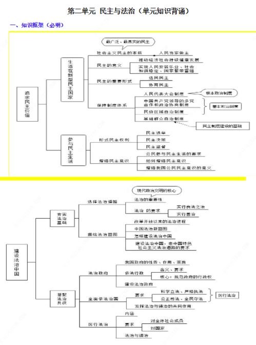 9年级第二单元 民主与法制 知识点汇总及单元检测试卷 含答案