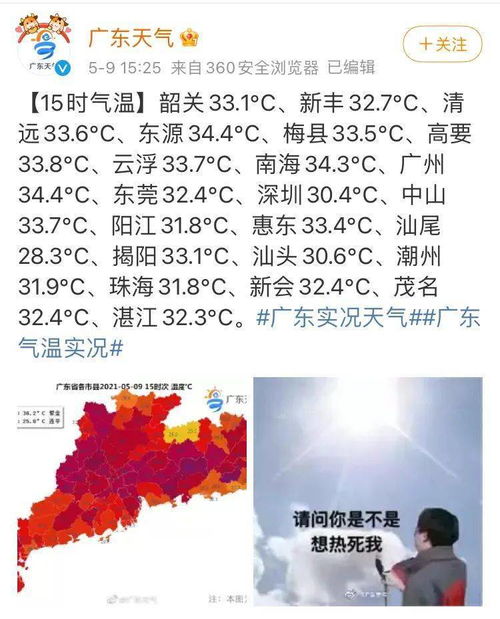 热热热 湛江最高温或将冲上35 接下来......