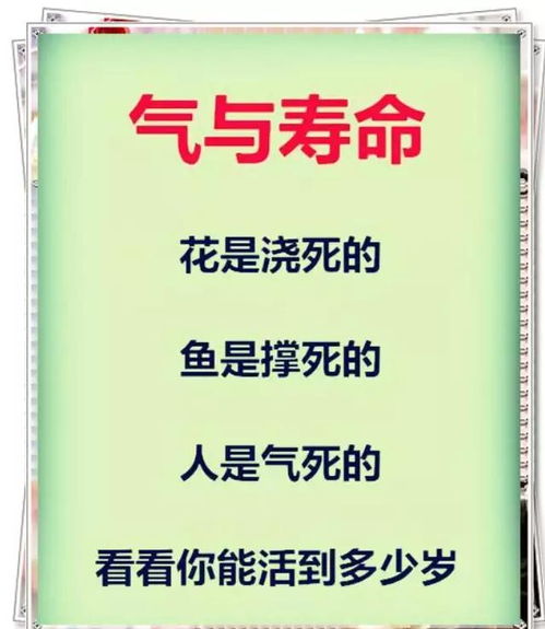 测试一下,看看你能活到多少岁 测完我再也不会生气了