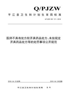 医师不具有处方权开具药品处方 未按规定开具药品处方等的处罚事项公开规范 